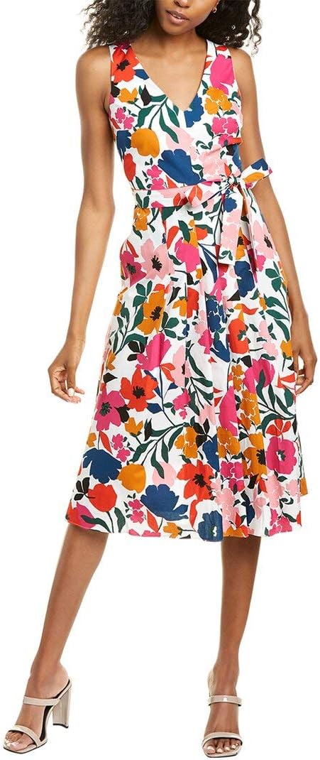 beautiful sundress made from natural material with a flower print