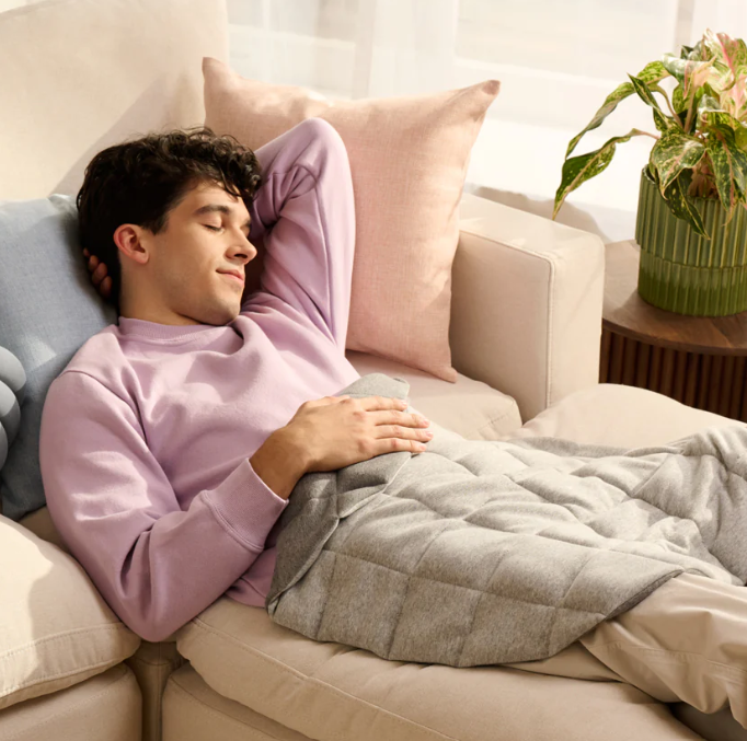 Gently Weighted and Heated Lap Pad that Calms the Nervous System and Helps You Fall Asleep